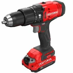 Craftsman V20 1/2-in Cordless Hammer Drill Kit with 20-Volt 1.3Ah Li-Ion Batteries - 1500 RPM - Keyless - 2-Speed -Craftsman Sales Shop 00276535c L