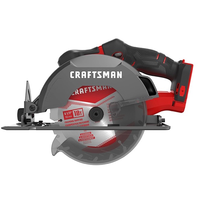 Craftsman 20-V 6 1/2-in Cordless Circular Saw - 4000-RPM - 50° Bevel Capacity - Bare Tool (battery not included) 2 Craftsman 20-V 6 1/2-in Cordless Circular Saw - 4000-RPM - 50° Bevel Capacity - Bare Tool (battery not included) - Image 2