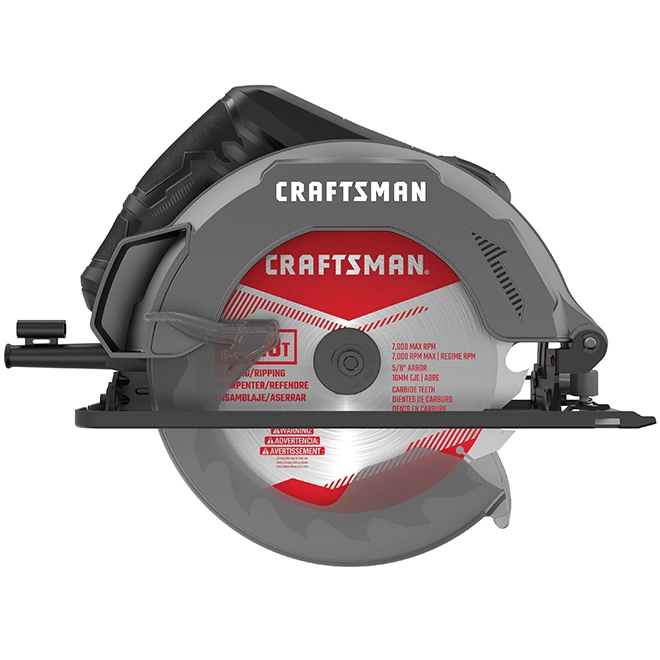 CRAFTSMAN Circular Saw - 7 1/4" Blade with 18 Teeth - 13 A - Black/Red 2 CRAFTSMAN Circular Saw - 7 1/4" Blade with 18 Teeth - 13 A - Black/Red - Image 2
