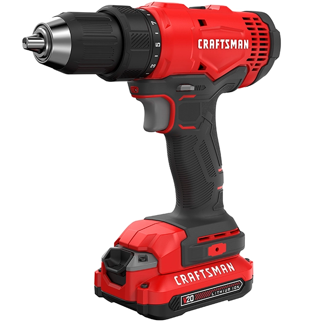 Craftsman V20 1/2-in Cordless Drill Kit - 1800 RPM - Keyless Chuck - LED Light - Dual Speed Mode 1 Craftsman V20 1/2-in Cordless Drill Kit - 1800 RPM - Keyless Chuck - LED Light - Dual Speed Mode