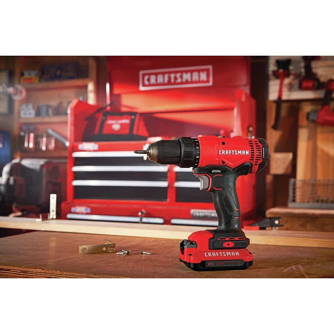 Craftsman V20 1/2-in Cordless Drill Kit - 1800 RPM - Keyless Chuck - LED Light - Dual Speed Mode 5 Craftsman V20 1/2-in Cordless Drill Kit - 1800 RPM - Keyless Chuck - LED Light - Dual Speed Mode - Image 5