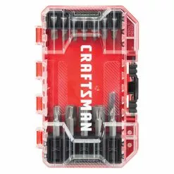Craftsman Screwdriver Bit Set - 24 Pieces - Shock-Resistant Steel - Hard Protective Case