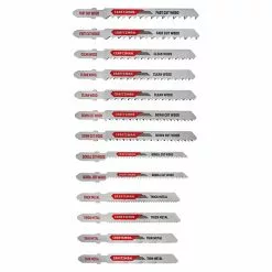 Craftsman Jigsaw Blade Set - Assorted Lengths - T-Shank- High Carbon Steel - 13-Pack