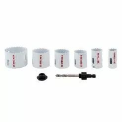Craftsman Hole Saw Kit with Storage Case - 7-Piece Set - Bi-Metal - Arboured - Assorted Sizes