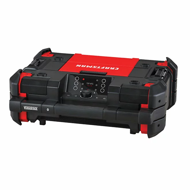 Craftsman VersaStack Cordless Jobsite Radio Charger - Bluetooth - Full Colour Screen - Water Resistant 1 Craftsman VersaStack Cordless Jobsite Radio Charger - Bluetooth - Full Colour Screen - Water Resistant