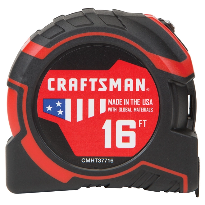 CRAFTSMAN PRO-LOCK Measuring Tape - 1.25'' x 16' - Black/Red 1 CRAFTSMAN PRO-LOCK Measuring Tape - 1.25'' x 16' - Black/Red