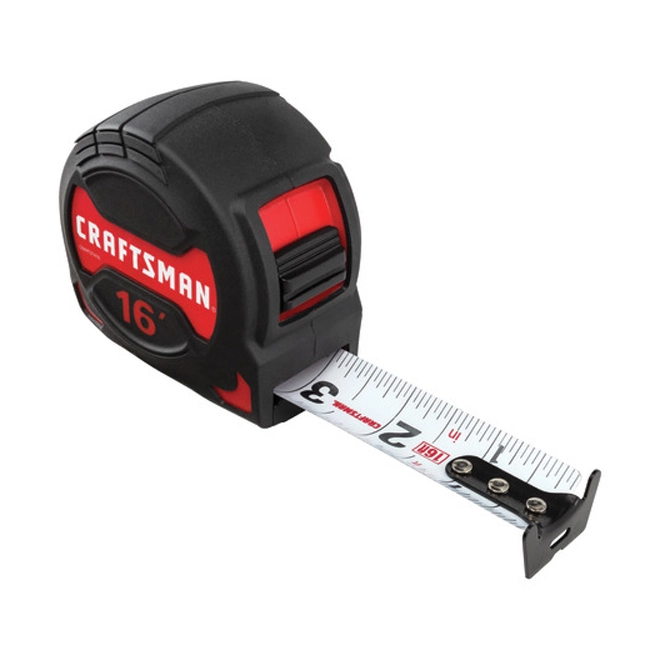 CRAFTSMAN PRO-10 Measuring Tape - 1.25'' x 16'' - Red 3 CRAFTSMAN PRO-10 Measuring Tape - 1.25'' x 16'' - Red - Image 3