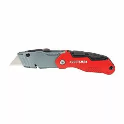 Craftsman Folding and Retractable Utility Knife - 3 Blades - 4-in - Red and Grey