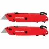 Craftsman Retractable Utility Knives - 5-in - Red - 2-Pack