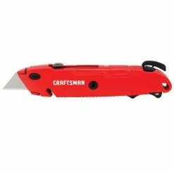 Craftsman Utility Knife with Integrated String Cutter - 3 Blades - 5-in - Red