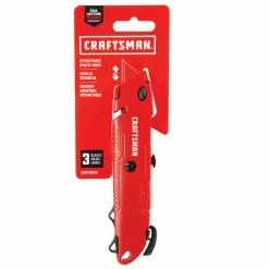 Craftsman Utility Knife with Integrated String Cutter - 3 Blades - 5-in - Red -Craftsman Sales Shop 00276648c L
