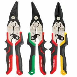 Craftsman Aviation Snips - Right Cut - Red and Green - Pack of 3