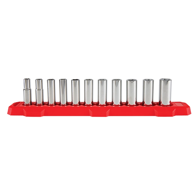 CRAFTSMAN Deep Socket Set - 3/8" - Metric - 11 Pieces 1 CRAFTSMAN Deep Socket Set - 3/8" - Metric - 11 Pieces