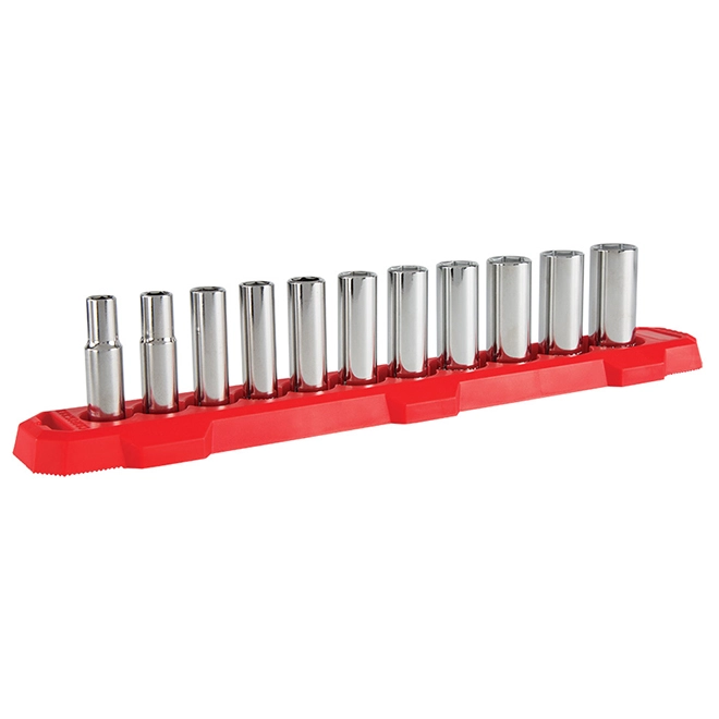 CRAFTSMAN Deep Socket Set - 3/8" - Metric - 11 Pieces 2 CRAFTSMAN Deep Socket Set - 3/8" - Metric - 11 Pieces - Image 2