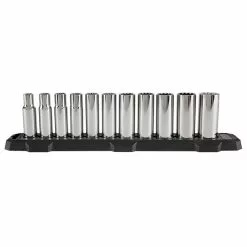 CRAFTSMAN Deep Socket Set - 1/2" - SAE - 11 Pieces