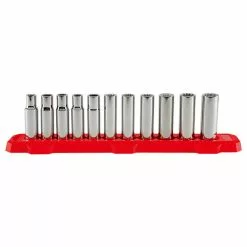 CRAFTSMAN Deep Socket Set - 1/2" - Metric - 11 Pieces