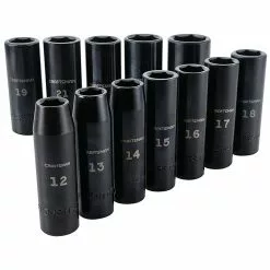 CRAFTSMAN Impact Socket Set - 1/2" - Metric - 12 Pieces