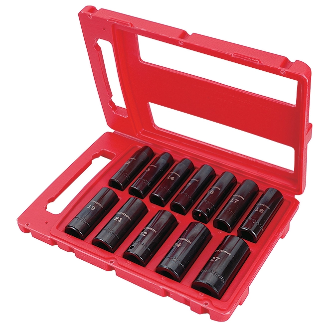 CRAFTSMAN Impact Socket Set - 1/2" - Metric - 12 Pieces 2 CRAFTSMAN Impact Socket Set - 1/2" - Metric - 12 Pieces - Image 2
