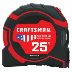 CRAFTSMAN PRO-LOCK Measuring Tape - 1.25'' x 25' - Black/Red