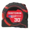 CRAFTSMAN PRO-LOCK Measuring Tape - 1.25'' x 30' - Black/Red