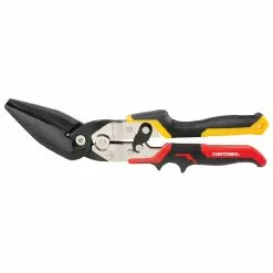 Craftsman Aviation Snips - 11-in - Offset Long Cut - Red and Yellow