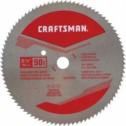Craftsman Panelling Circular Saw Blade - 6 1/2-in Dia - 90 Tooth - Carbon Steel