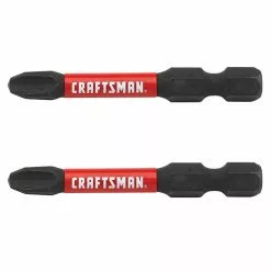Craftsman Impact Rated Phillips Screwdriver Bits - 2-in x 1/4-in - Pack of 2