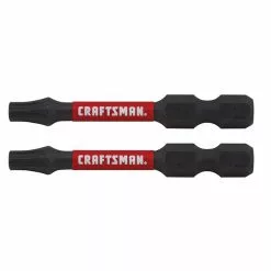 Craftsman Impact Rated Torx Screwdriver Bit - 2-in - Black Oxide S2 Steel - Pack of 2