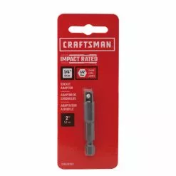 Craftsman Impact Rated Socket Adapter - 1/4-in dia x 2-in L - Hex Shank - Black -Craftsman Sales Shop 00276862c L
