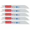 Craftsman Reciprocating Saw Blades - Bi-Metal - 6-in L - 24 TPI - Metal Cutting - Straight Blade - 5 Per Pack
