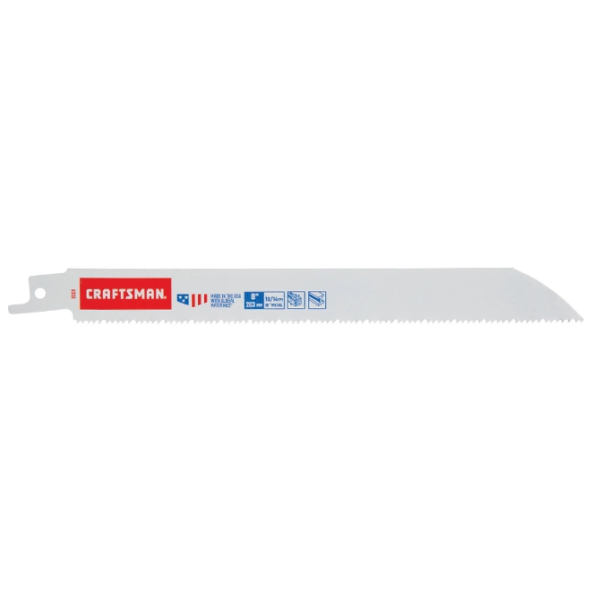 Craftsman Reciprocating Saw Blade - 8-in L - 10/14 TPI - Bi-Metal 1 Craftsman Reciprocating Saw Blade - 8-in L - 10/14 TPI - Bi-Metal
