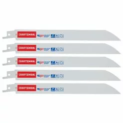 Craftsman Reciprocating Cutting Blade - Bi-Metal - 8-in L - 18 TPI - Straight Back - 5 Per Pack