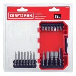 Craftsman 19-Pc Screwdriver Bit Set - CNC-Machined Tip - Hex Shank - Steel - Storage Case -Craftsman Sales Shop 00276889d L