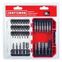 Craftsman 38-pc Screw Driver Bit Set - CNC-Machined Tip - Hex Shank - Steel - Hard Storage Case -Craftsman Sales Shop 00276890e L