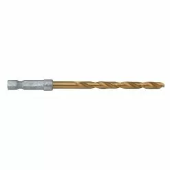 Craftsman Jobber Length Drill Bit - Hex Shank - Titanium - 1/4-in Dia