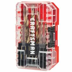 Craftsman Jobber Length Twist Drill Bits - Gold Ferrous Coated High-Speed Steel - Round Shank - Set of 14 -Craftsman Sales Shop 00276913c L