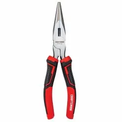 CRAFTSMAN Long-Nose Pliers - 8" - Steel - Red and Black