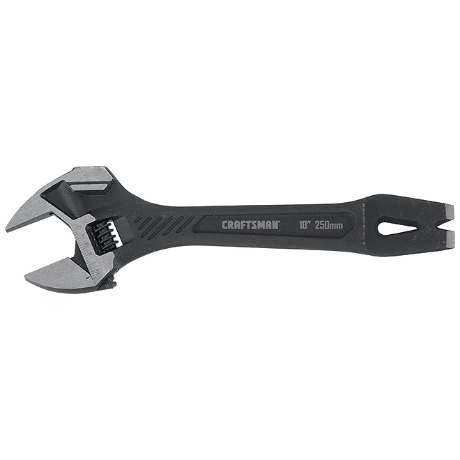 CRAFTSMAN Adjustable Wrench - 10" - Steel - Demolition - Black Oxide Finish 1 CRAFTSMAN Adjustable Wrench - 10" - Steel - Demolition - Black Oxide Finish