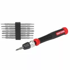 CRAFTSMAN Precision Screwdriver - Multi-Bits - 14-in-1 - Black and Red