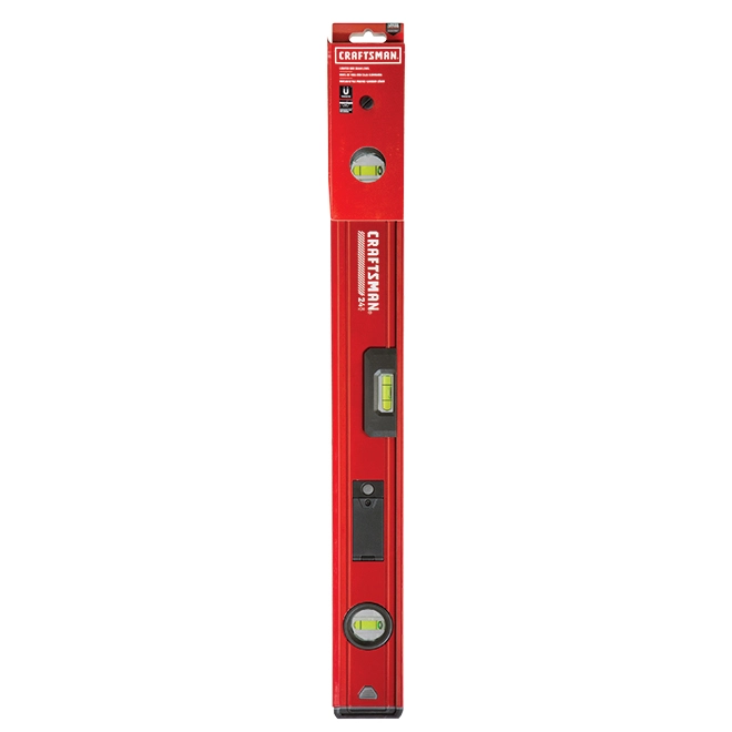 CRAFTSMAN Box Beam Level - 24" - Magnetic - Red and Black 2 CRAFTSMAN Box Beam Level - 24" - Magnetic - Red and Black - Image 2