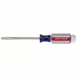 CRAFTSMAN Steel Flat Blade Screwdriver - 3/16" x 4" - Blue/Red