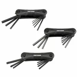 CRAFTSMAN Folding Hex Keys Set - Composite and Rubber - Black - 25 Keys