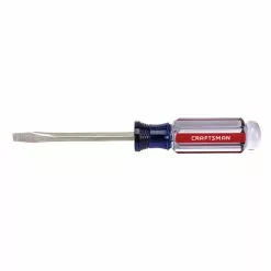 CRAFTSMAN Steel Flat Blade Screwdriver - 1/4" x 4" - Blue/Red
