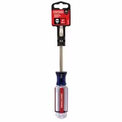 CRAFTSMAN Steel Flat Blade Screwdriver - 1/4" x 4" - Blue/Red -Craftsman Sales Shop 00276969c L