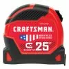 CRAFTSMAN Magnetic Measuring Tape - PRO-11 - 1.25'' x 25' - Red