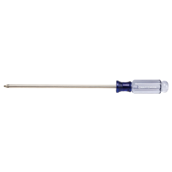CRAFTSMAN Steel Phillips Screwdriver - #2 x 8" - Blue and Clear 1 CRAFTSMAN Steel Phillips Screwdriver - #2 x 8" - Blue and Clear