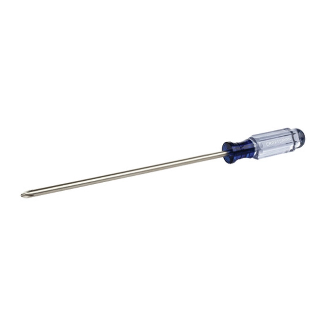 CRAFTSMAN Steel Phillips Screwdriver - #2 x 8" - Blue and Clear 2 CRAFTSMAN Steel Phillips Screwdriver - #2 x 8" - Blue and Clear - Image 2