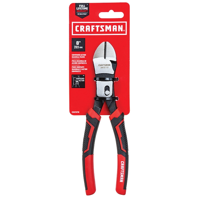 CRAFTSMAN Diagonal Cut Pliers - Compound Action - 8'' 3 CRAFTSMAN Diagonal Cut Pliers - Compound Action - 8'' - Image 3