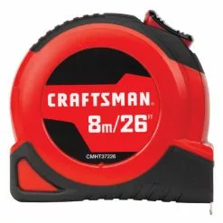 CRAFTSMAN Self-Locking Measuring Tape - 1'' x 26' - Red