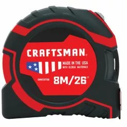 CRAFTSMAN PRO-LOCK Measuring Tape - 1.25'' x 26' - Black/Red